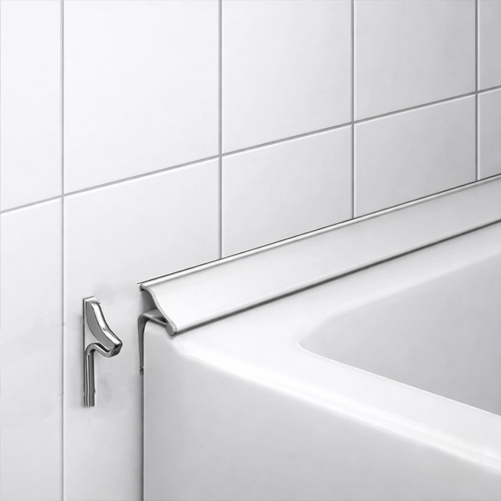 Fugenabdeckprofil BP/25 – PVC weiß, Duschwanne zur Wand