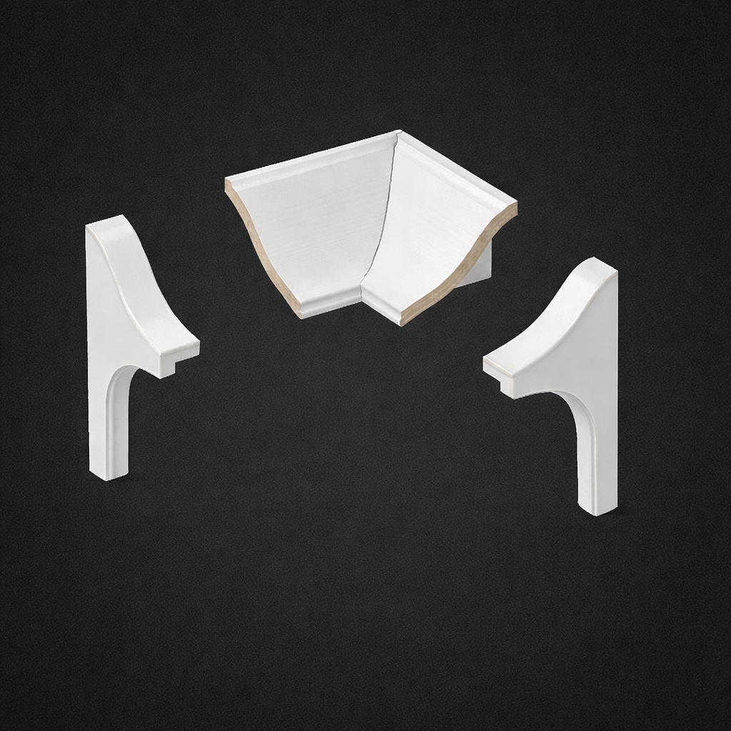 Zubehör-Set für Fugenabdeckprofil BPT/25 - Innenecke & Endkappen Weiß