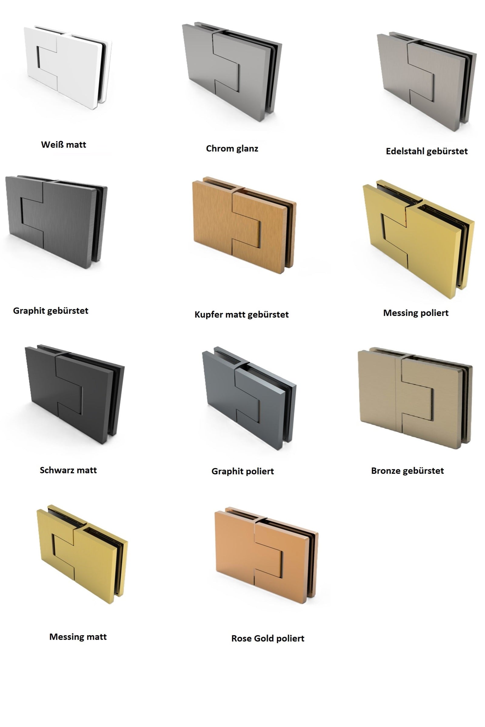 Bellagio Pendeltürband 180° Glas-Glas BEL380 – 50 kg, 8/10 mm ESG, 11 Oberflächen