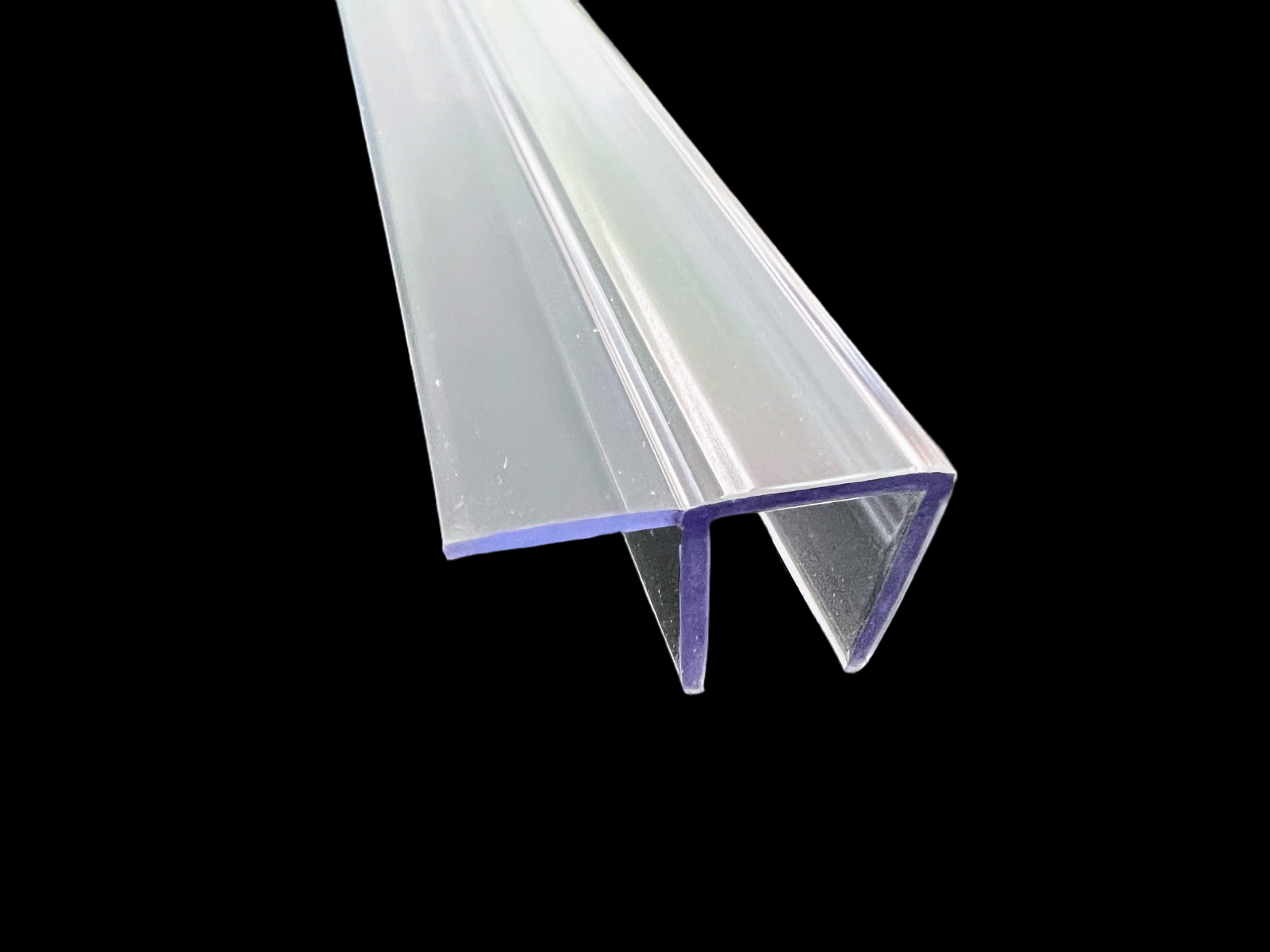 Überlappungsdichtung aus Polycarbonat mit 90°-Lippe – Für 6, 8 oder 10 mm Glas – Art.Nr. S004