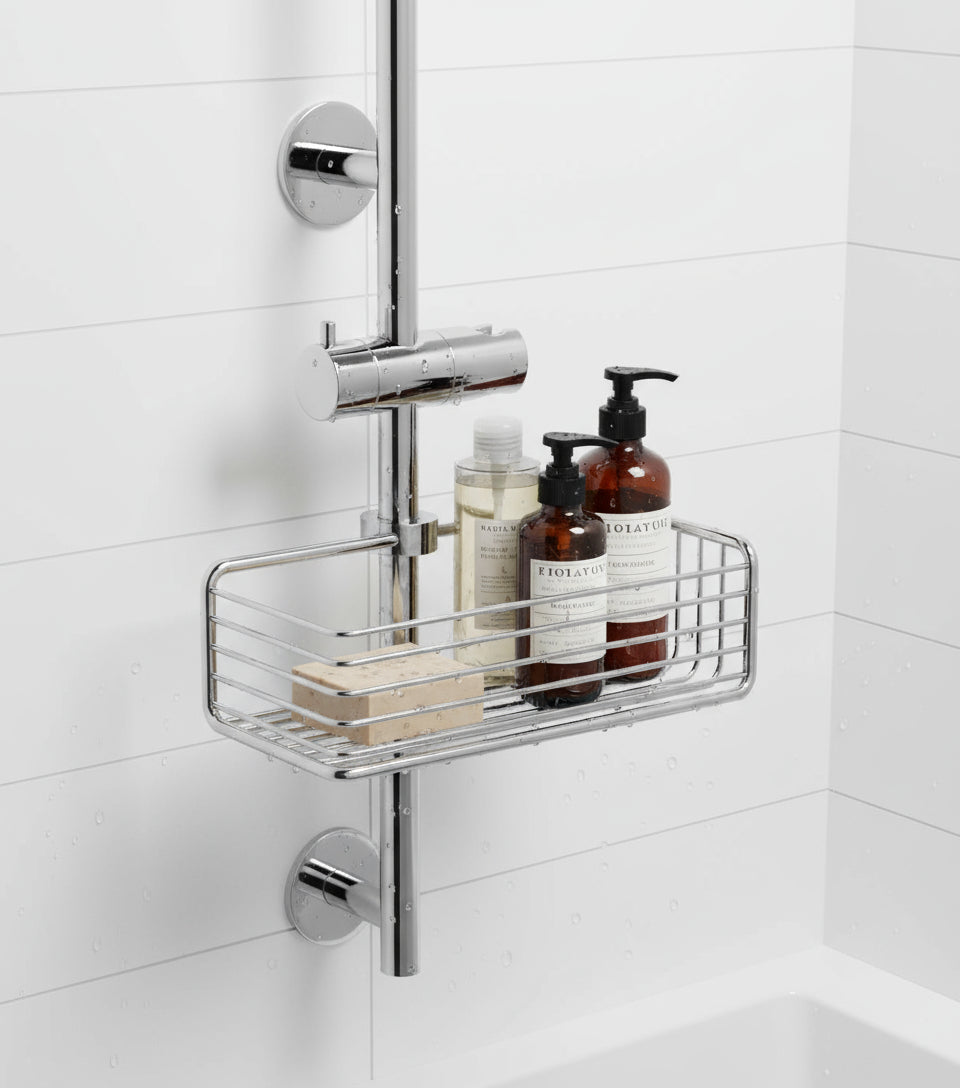 Smedbo Sideline Gitterkorb DK1106 – für Brausestange Ø 18–25 mm Chrom