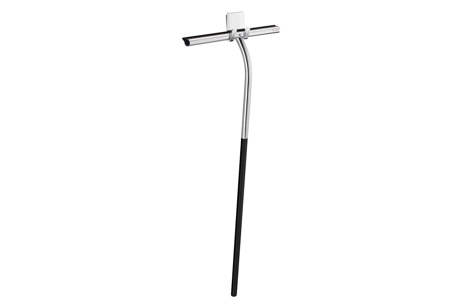 Smedbo Sideline Duschabzieher mit extra langem Stiel und selbstklebendem Haken, 240 x 495 mm, Verchromt/Schwarz