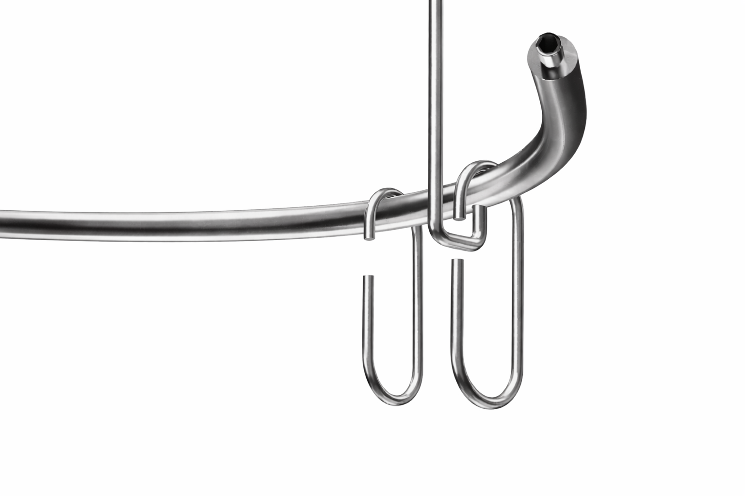 Deckenabhänger für Duschvorhangstangen aus Edelstahl