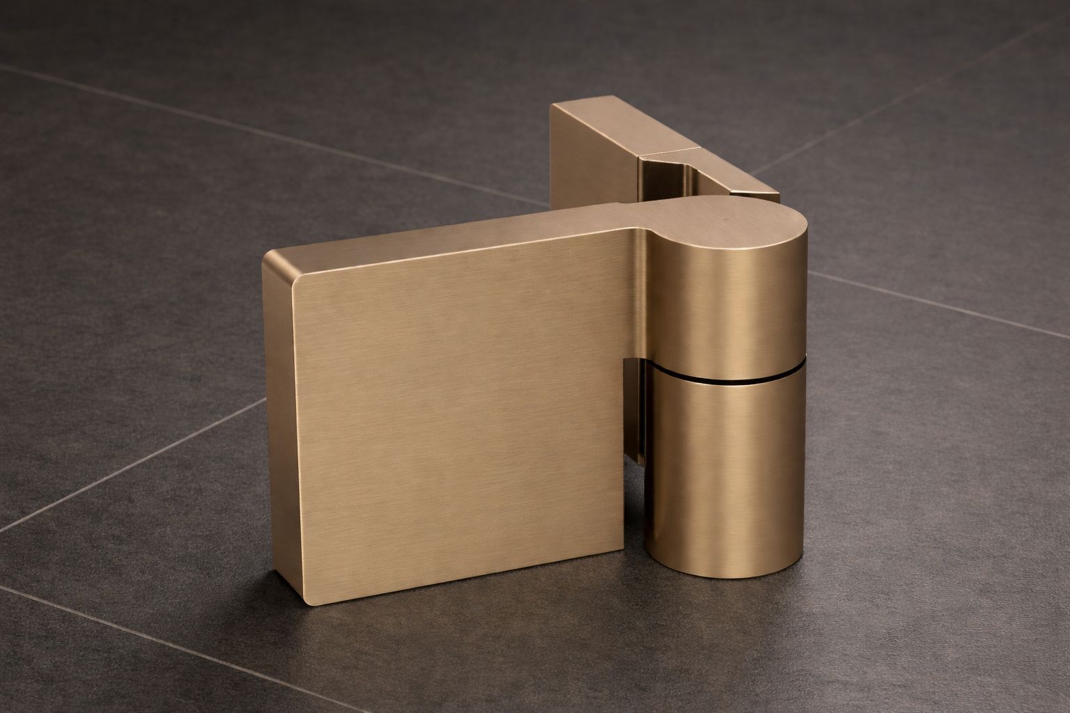 Lugano Scharnier Glas-Wand 90° mit Hebe-Senk-Funktion – 8-10 mm, flächenbündig – Art.Nr. LUG044