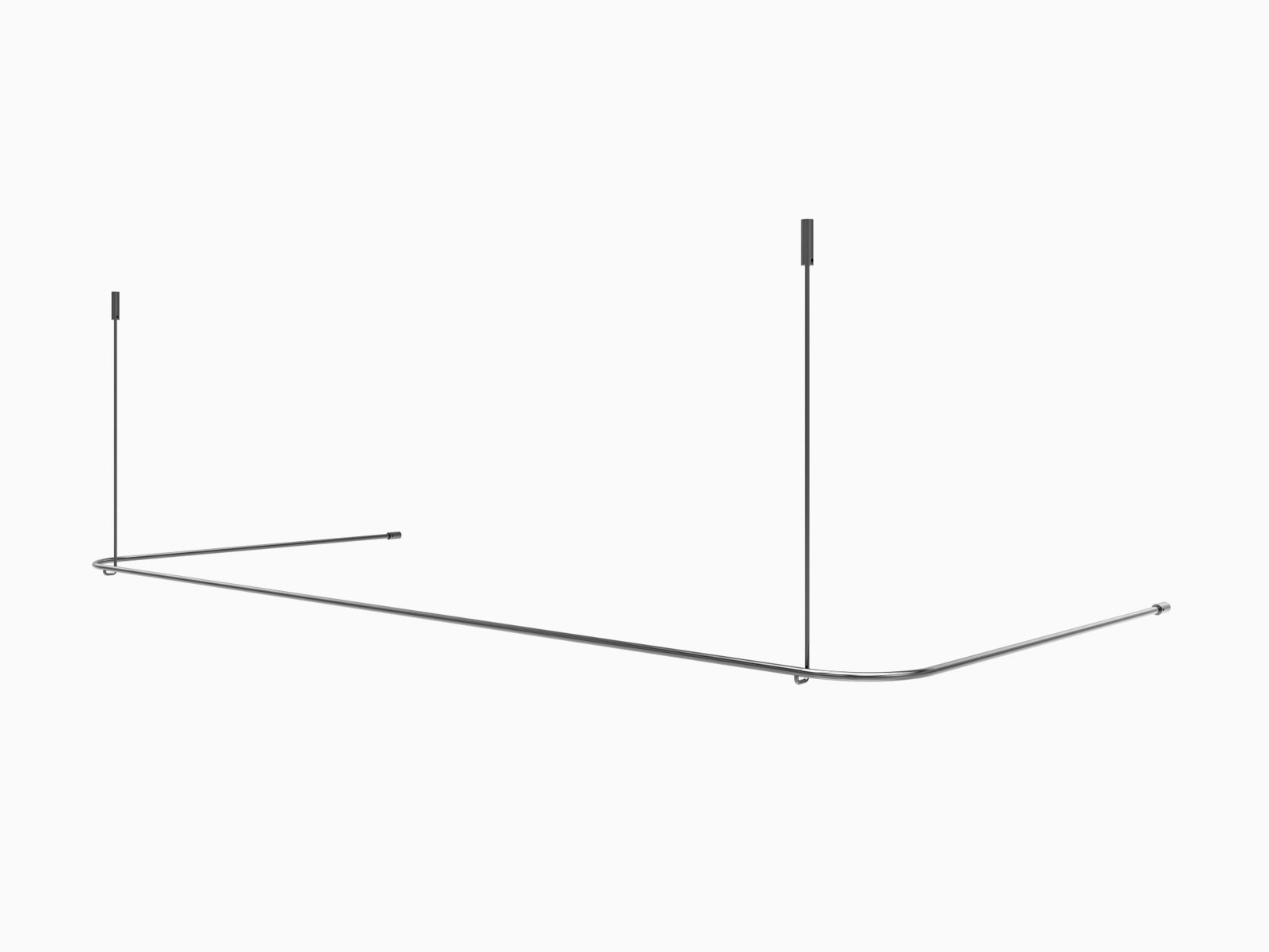 Verbindungsstück für freitragende U-Form Duschvorhangstangen