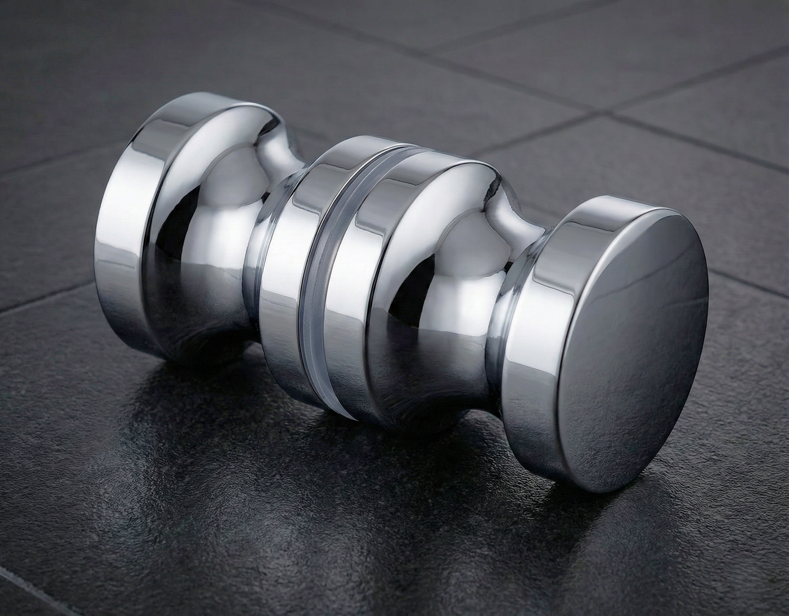 Duschtürknopf, Aluminium, Ø 30 mm, 6-12 mm Glas, Art.Nr. EUSDK2