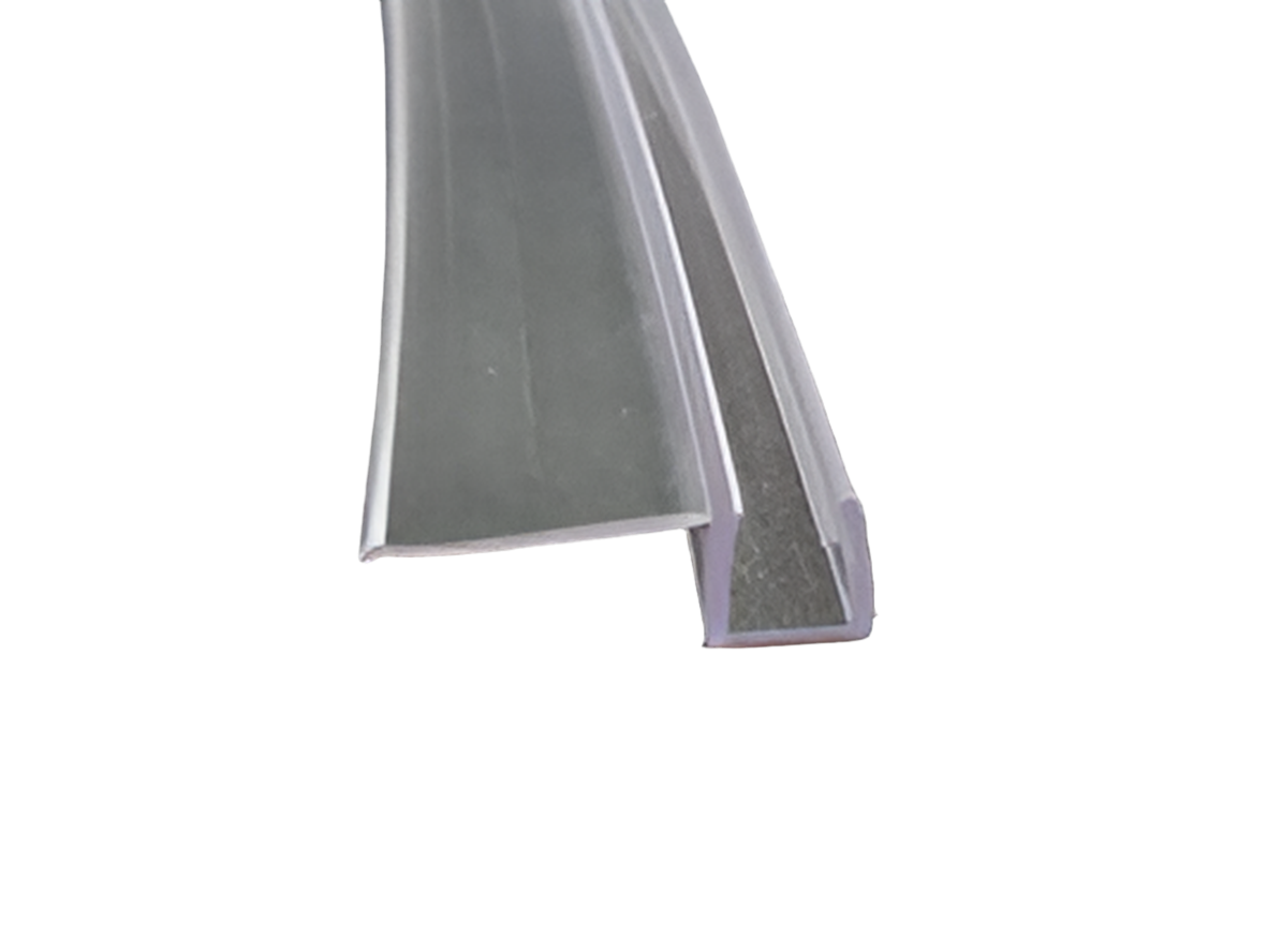 Gebogene Dusch-Türdichtung für Viertelkreisduschen mit 20 mm Dächlein – Für 6 oder 8 mm Glas – Art.Nr. 011B2.550