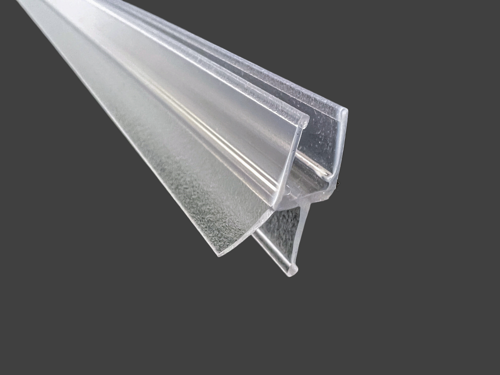 Schleiflippendichtung mit verstärkter Dichtlippe und Abtropfleiste – Für 6 oder 8 mm Glas – Art.Nr. 5101