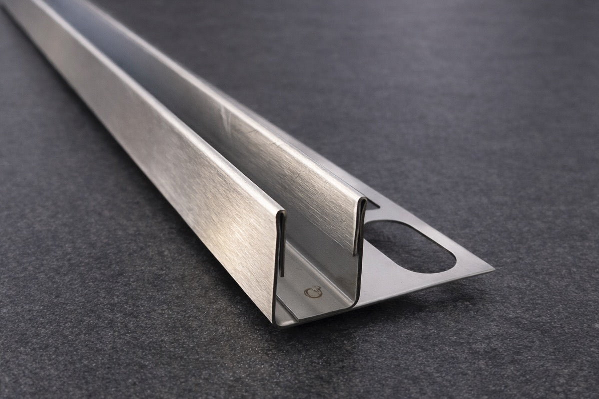 Fliesen-U-Winkelprofil; Edelstahl gebürstet; Typ PP-GPS2, Art.Nr. 31543