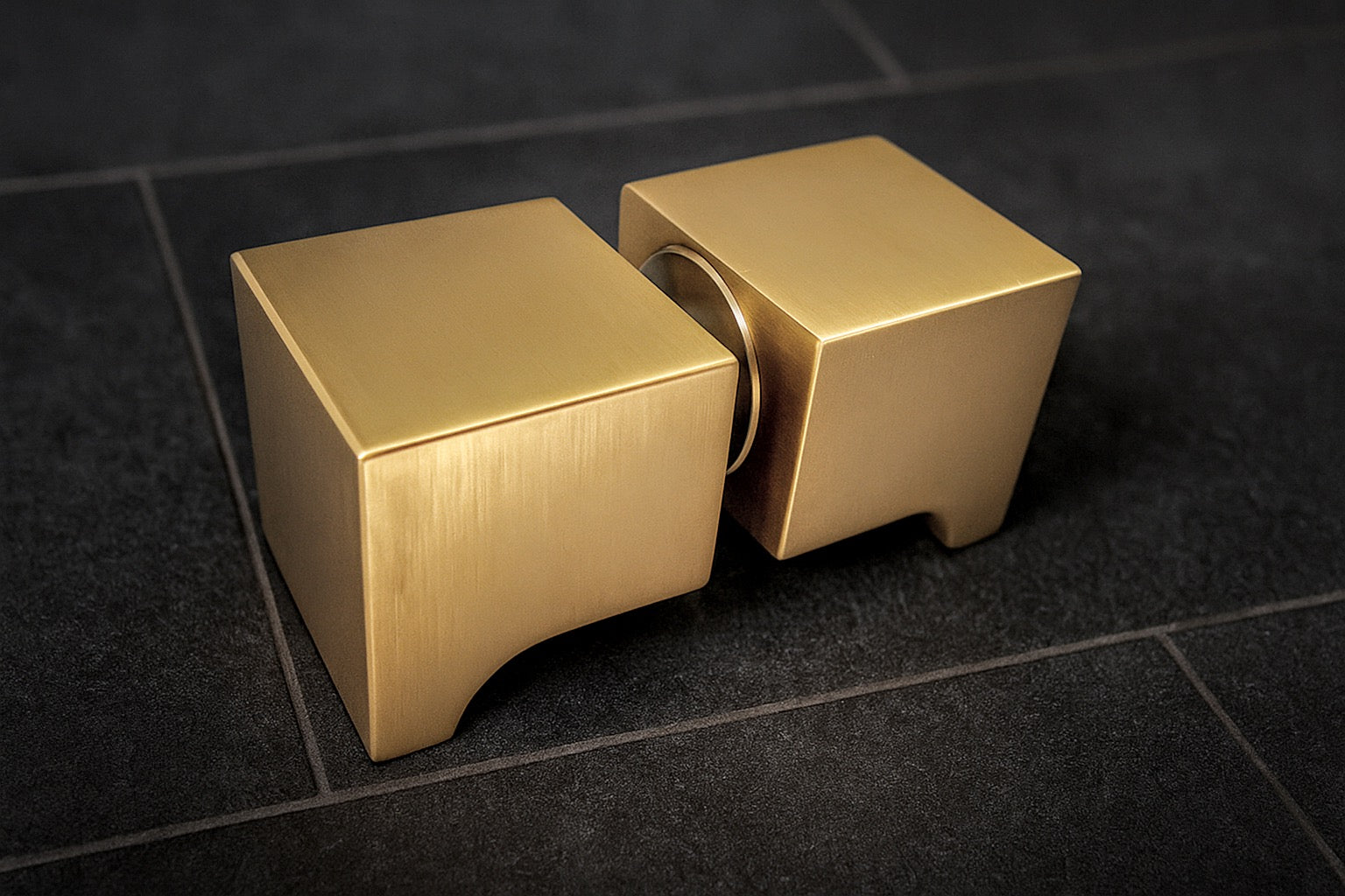 Duschtürgriff eckig, Art.Nr. SDK300, goldfarbig