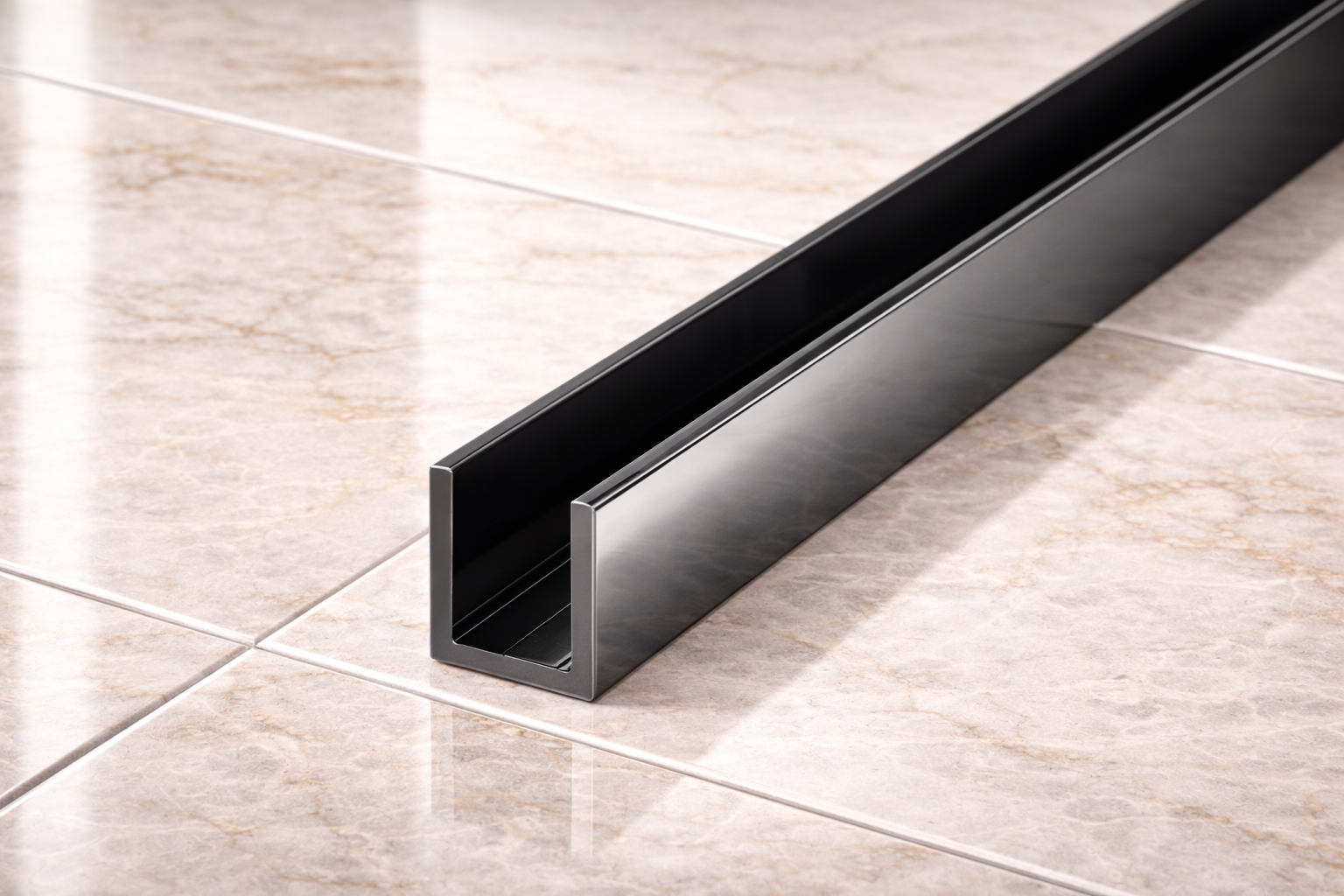 Alu U-Profil zur innenseitigen Silikonverklebung einer Glasscheibe, in 13 Farben, Art.Nr. SDCD3812