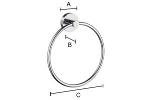 Handtuchring HOME – Eleganter Handtuchhalter aus gebürstetem Messing (Ø 170 mm)