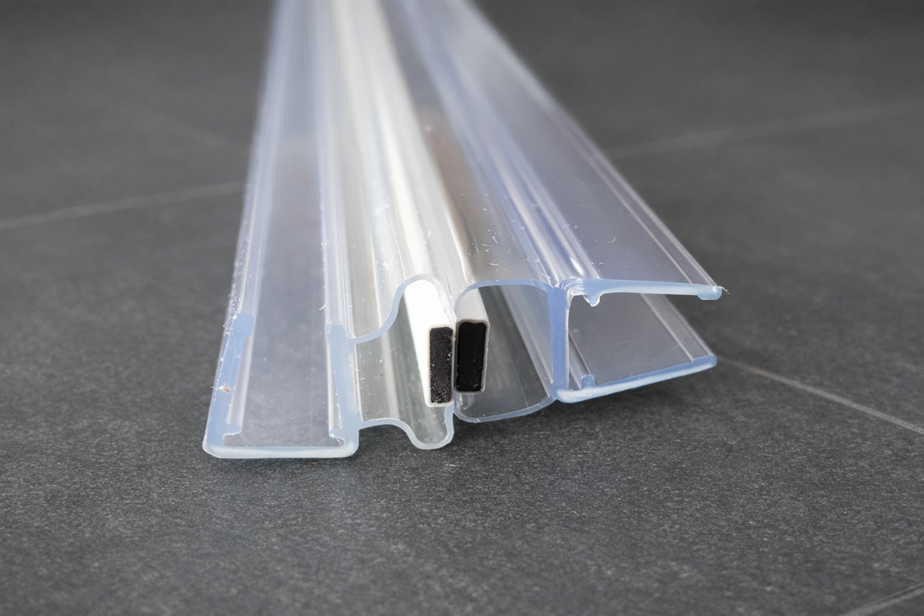 Magnetdichtungspaar 90° für Pendeltüren – Für 6 oder 8 mm Glas – Art.Nr. 6042/6092