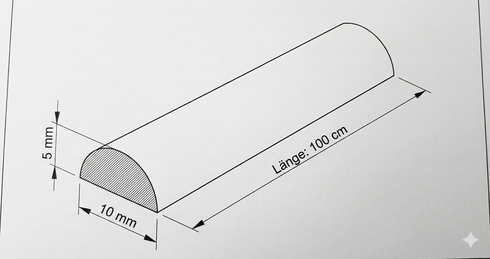 Plexi-Halbrundstab als Schwallprofil – Transparent und flexibel – Art.Nr. 8001/8010