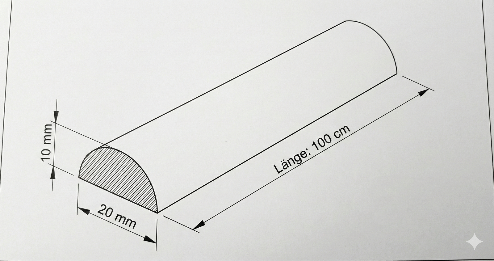 Plexi-Halbrundstab als Schwallprofil – Transparent und flexibel – Art.Nr. 8001/8010