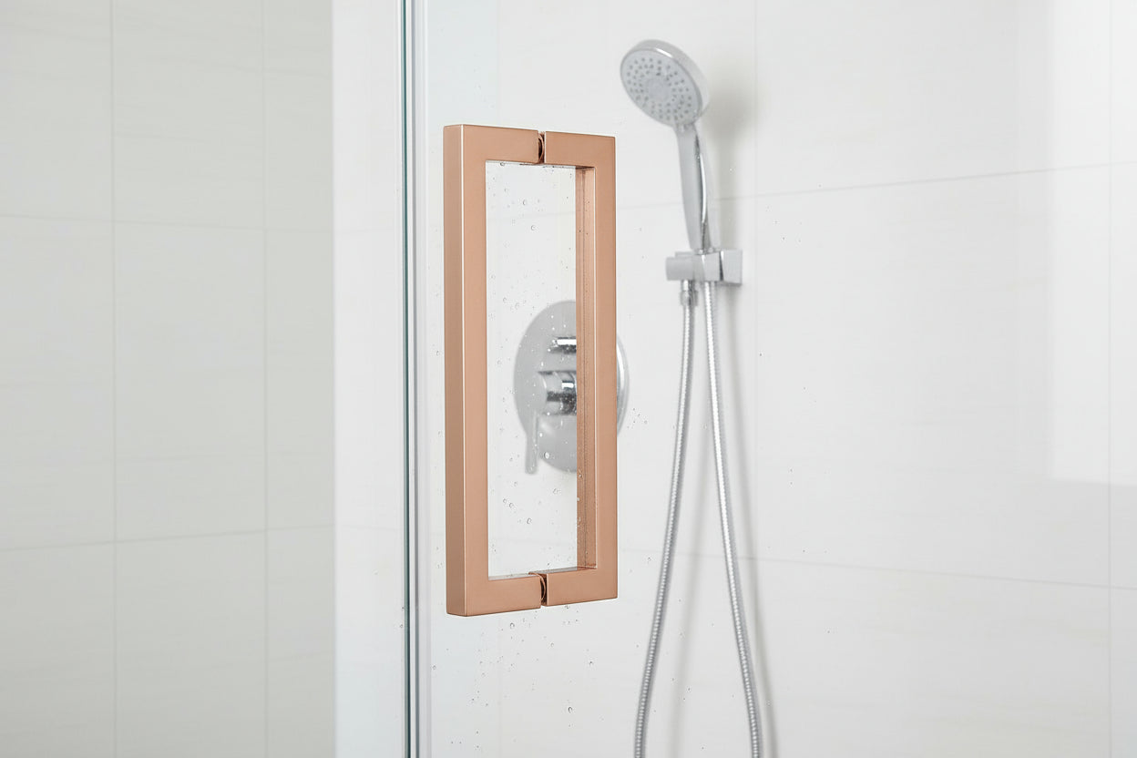 Duschgriff Stangengriff, 19 x 19 mm – Lochabstand 203 mm, Kupfer