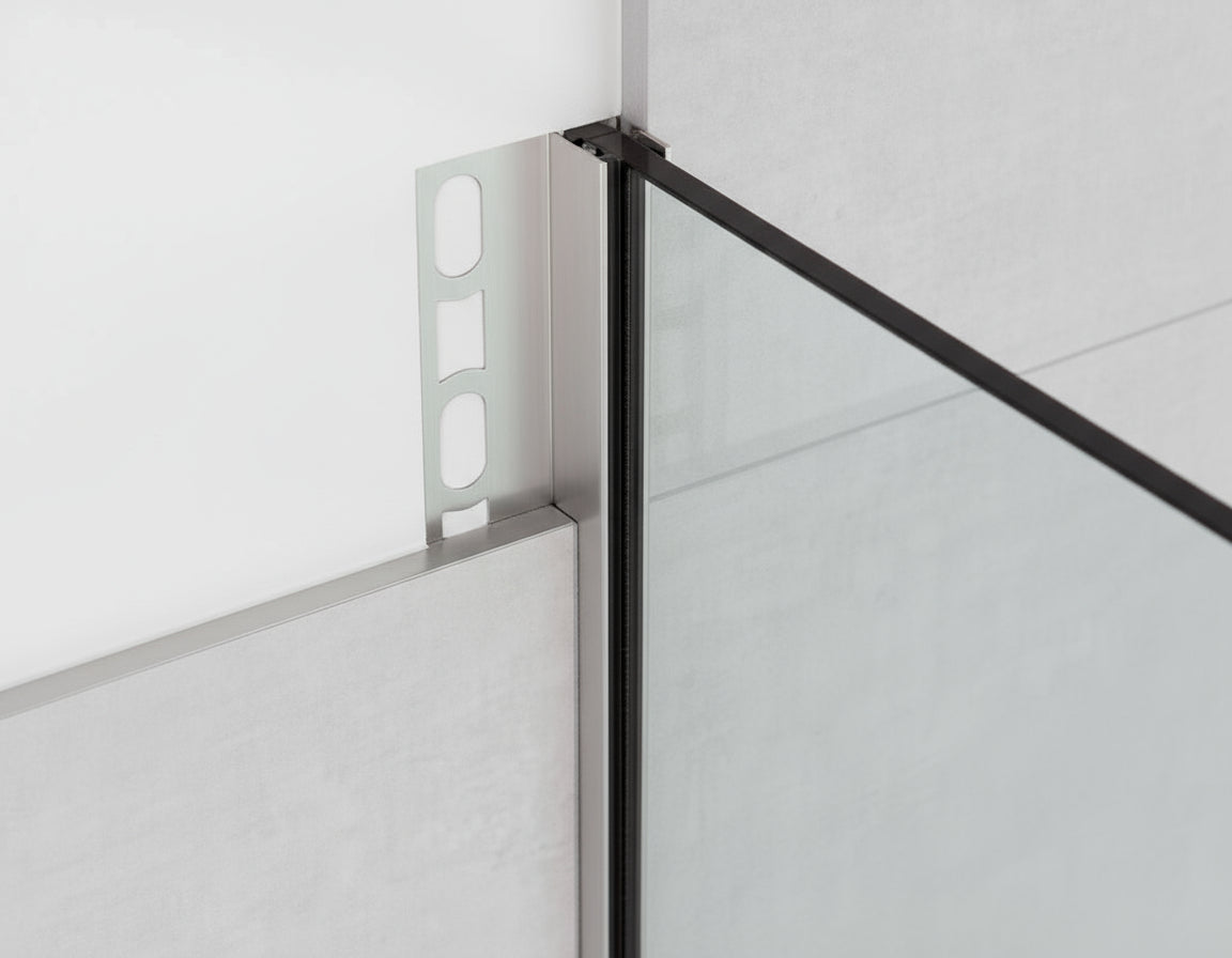 Fliesen-U-Winkelprofil; Edelstahl gebürstet; Typ PP-GPS2, Art.Nr. 31543