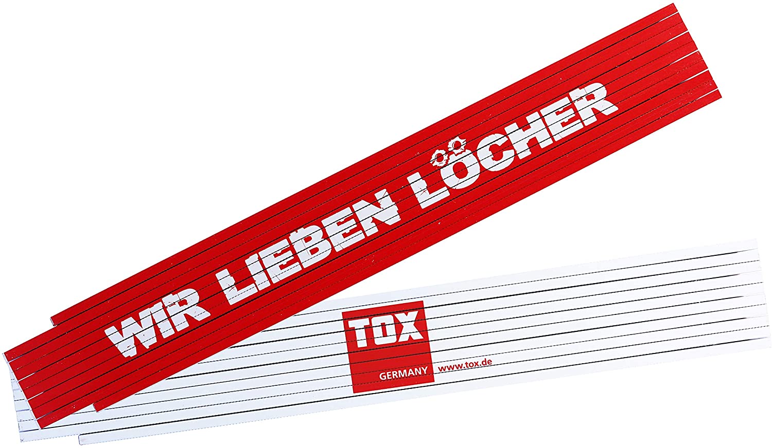 TOX Meterstab farbenfroh – 2 m mit Winkelmessfunktion