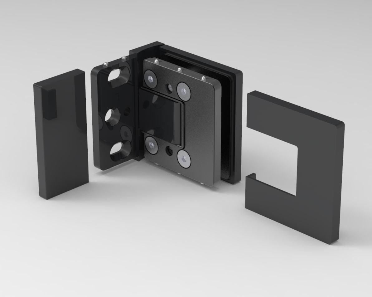 Nobiallo Pendeltürband 90° Glas-Wand Hebe-Senk – 50 kg, 8/10 mm ESG