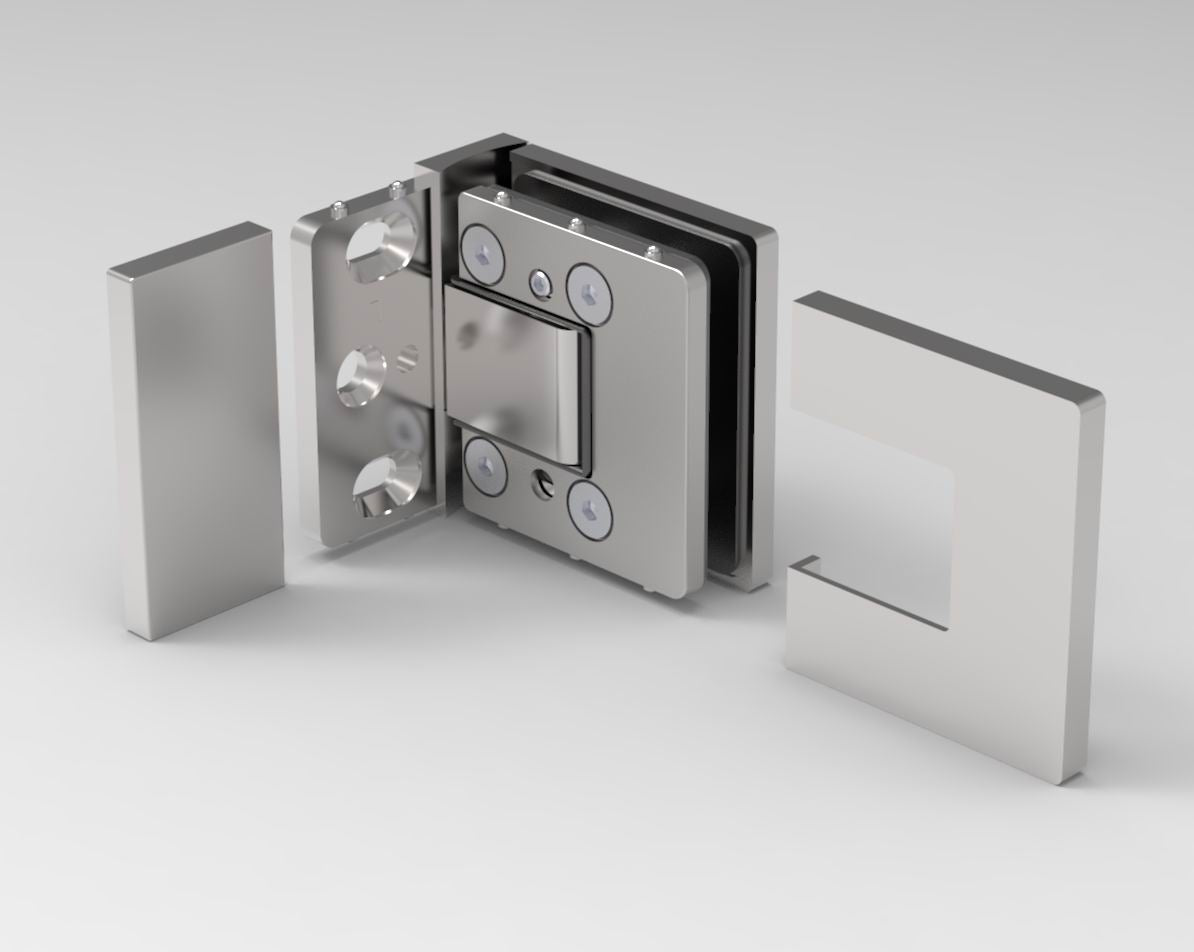 Nobiallo Pendeltürband 90° Glas-Wand Hebe-Senk – 50 kg, 8/10 mm ESG