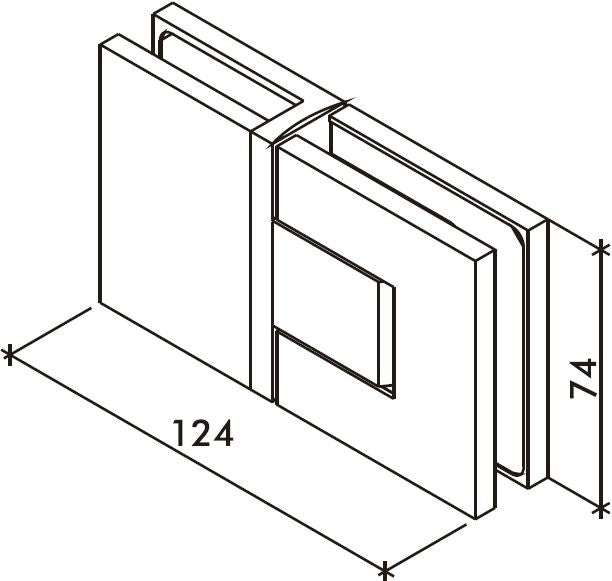 Nobiallo Pendeltürband 180° Glas-Glas Hebe-Senk – 50 kg, 8/10 mm ESG