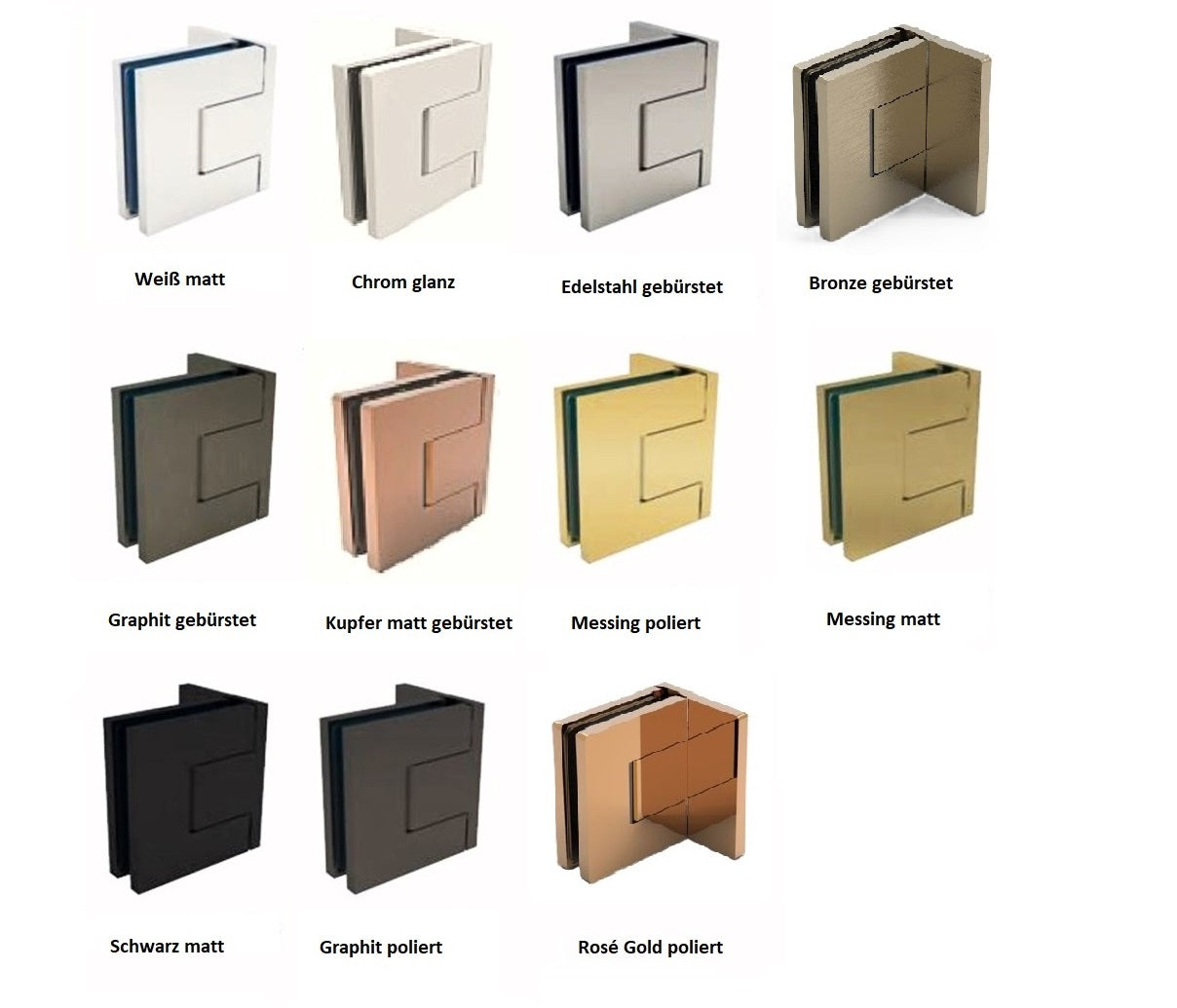 Bellagio Pendeltürband 90° Glas-Wand BEL344 – 50 kg, 8/10 mm ESG, 11 Oberflächen