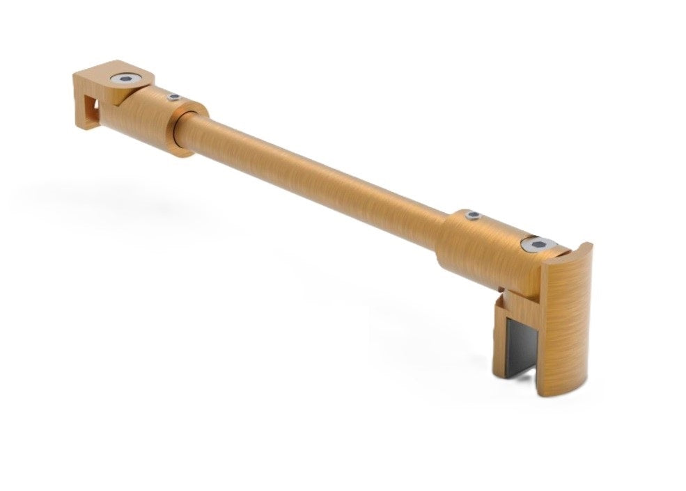 Rundes Stabistangen-Set Glas-Wand 1200 mm – Ø 12 mm, flexibel einstellbar für 8-10 mm Glas – Art.Nr. S1212SET