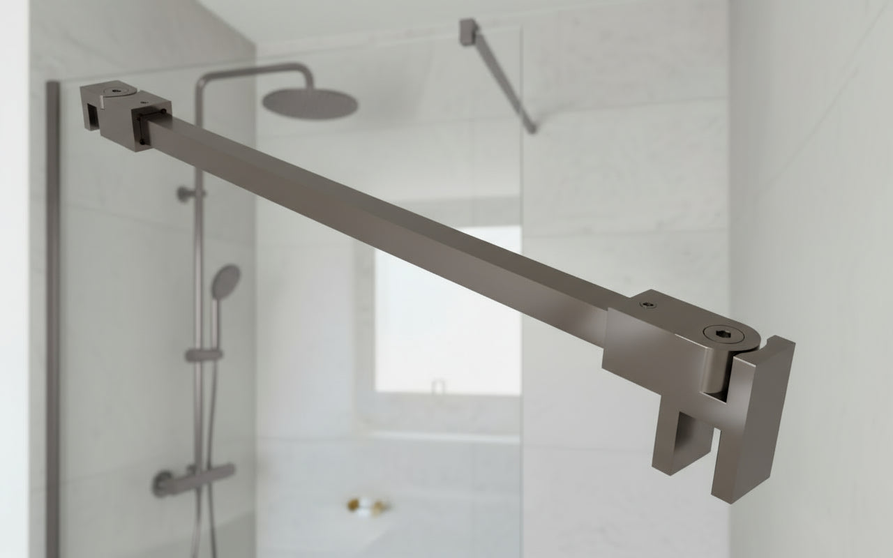 Kristhal Stabilisierungsstangen-Set quadratisch – 1200 mm, 12x12 mm, flexibel für 8-10 mm Glas – Art.Nr. S1212SET