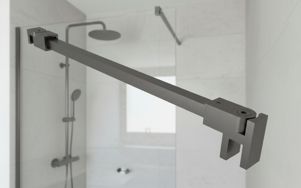 Kristhal Stabilisierungsstangen-Set quadratisch – 1200 mm, 12x12 mm, flexibel für 8-10 mm Glas – Art.Nr. S1212SET