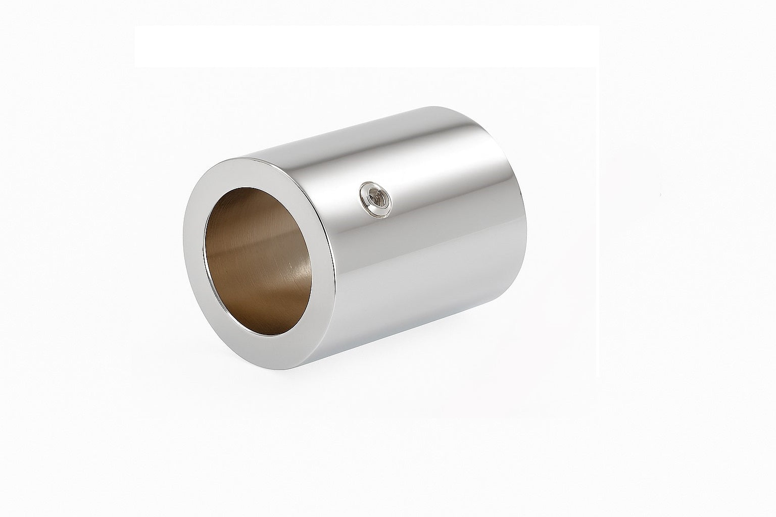 Wand- und Deckenhalter S12 – Massivmessing zylindrisch Ø 19 mm, 90°