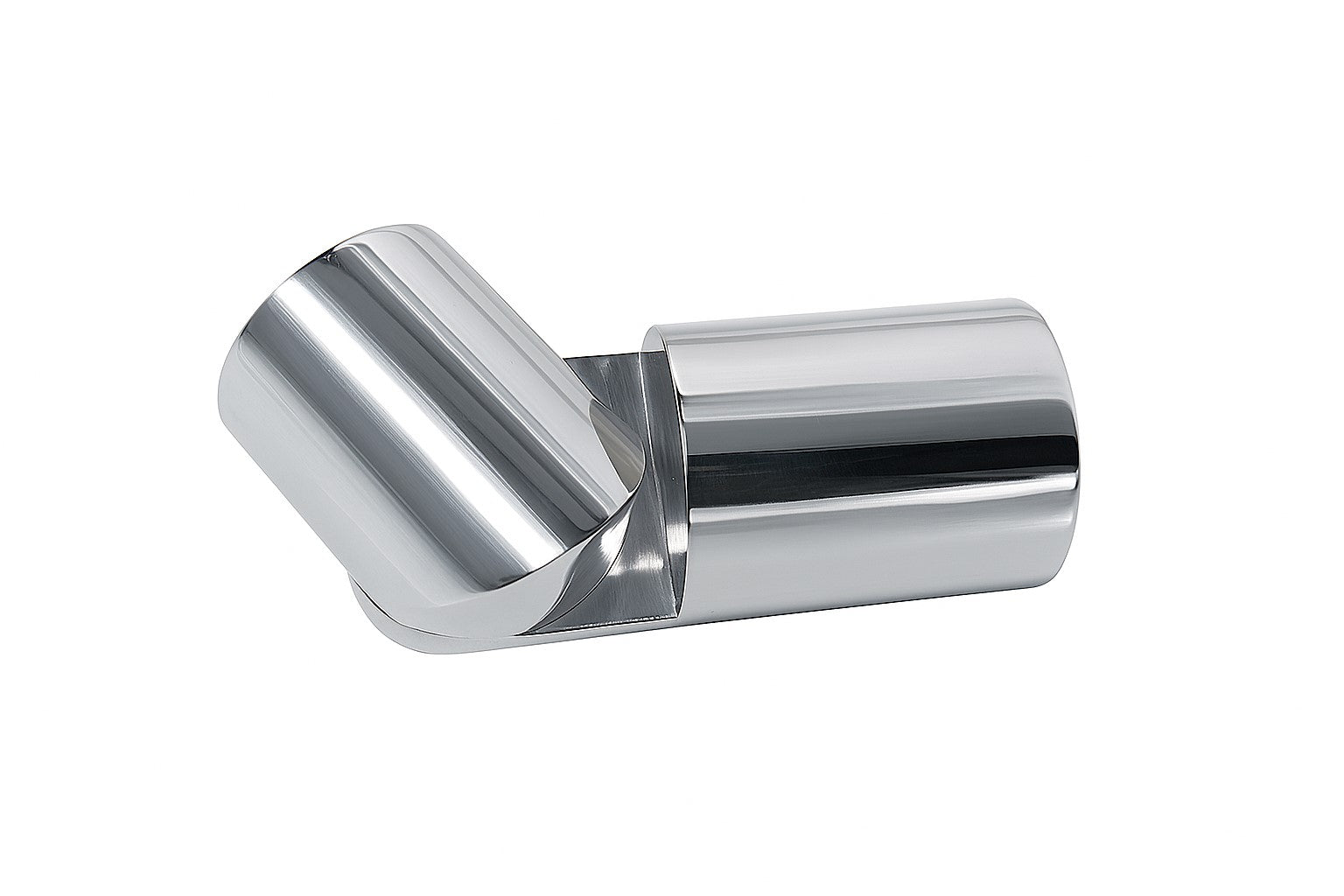 Flexibler Wand- und Deckenhalter Ø 19 mm – Winkel verstellbar, Chrom glanz, massives Messing