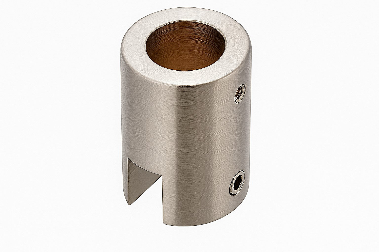 Senkrechter Glashalter für Stabilisierungsstange Ø 19 mm – Deckenmontage, 6-8 mm oder 10-12 mm Glas