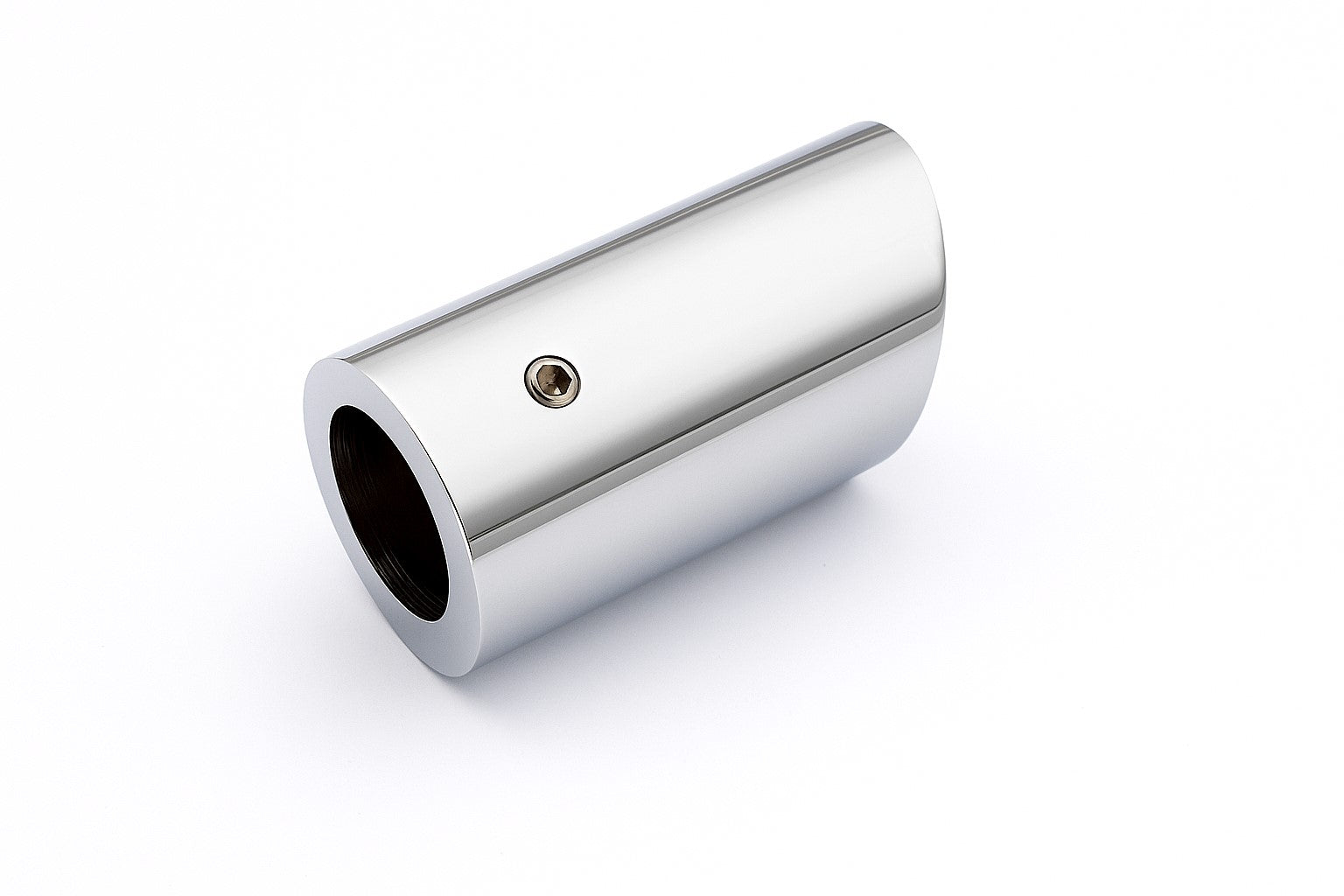 Wandhalter für Stabilisierungsstange Ø 19 mm – 22,5° Montage, massives Messing, Chrom