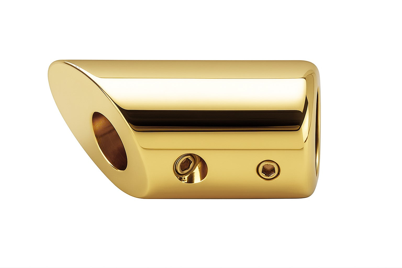 Wandhalter für Stabilisierungsstange Ø 19 mm – 45° Montage, 4 Oberflächen, massives Messing