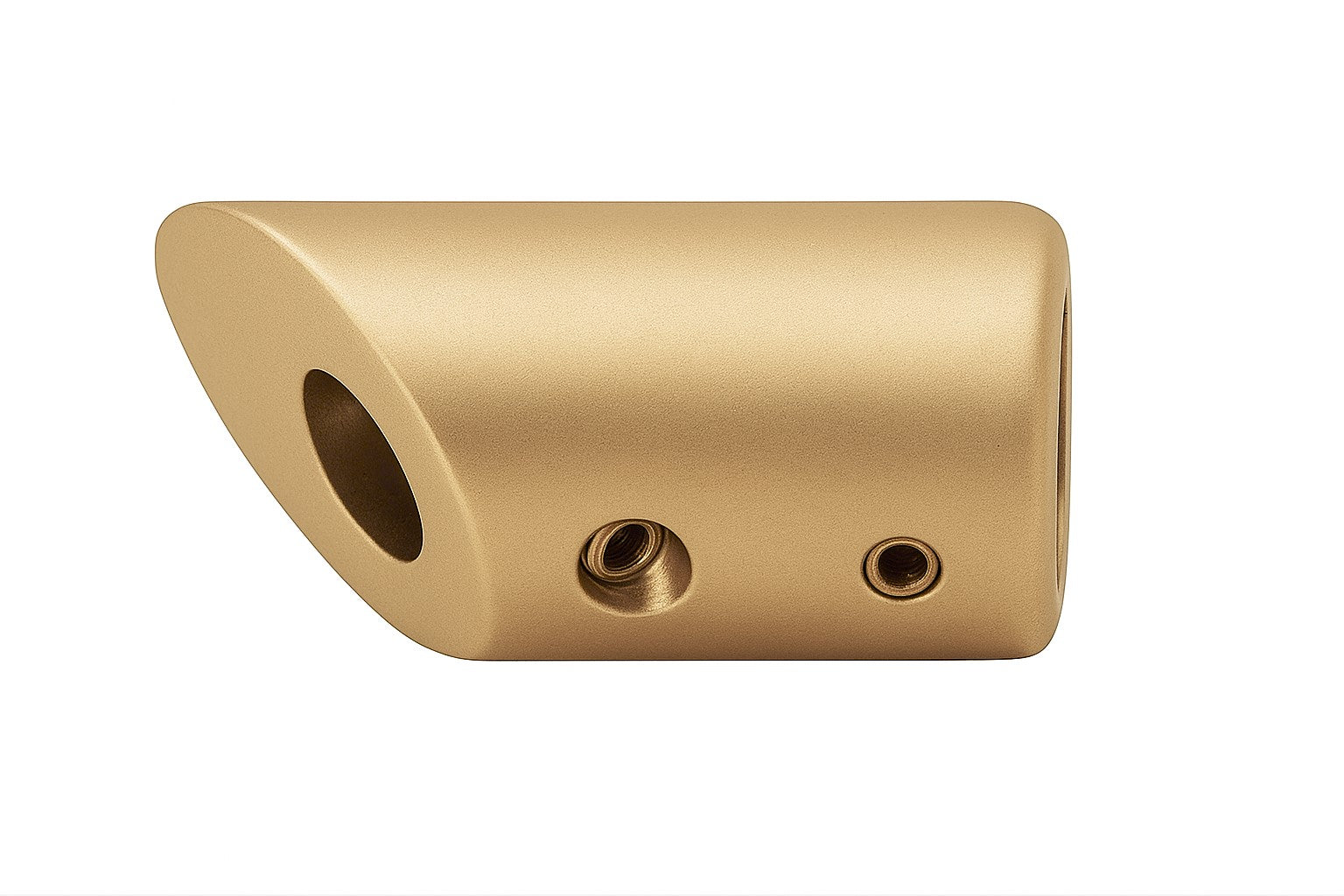 Wandhalter für Stabilisierungsstange Ø 19 mm – 45° Montage, 4 Oberflächen, massives Messing