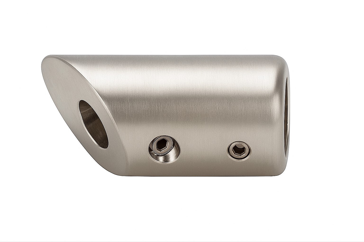 Wandhalter für Stabilisierungsstange Ø 19 mm – 45° Montage, 4 Oberflächen, massives Messing