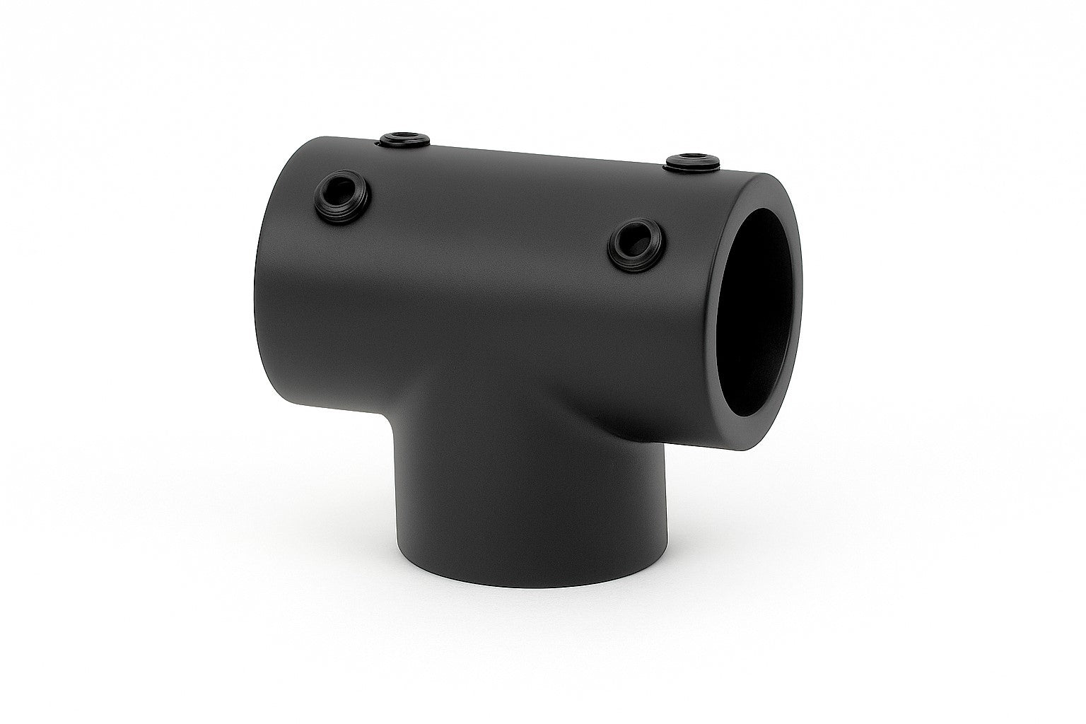 T-Verbinder kurz für Stabilisierungsstange Ø 19 mm – 90° Glasverbindungen, massives Messing