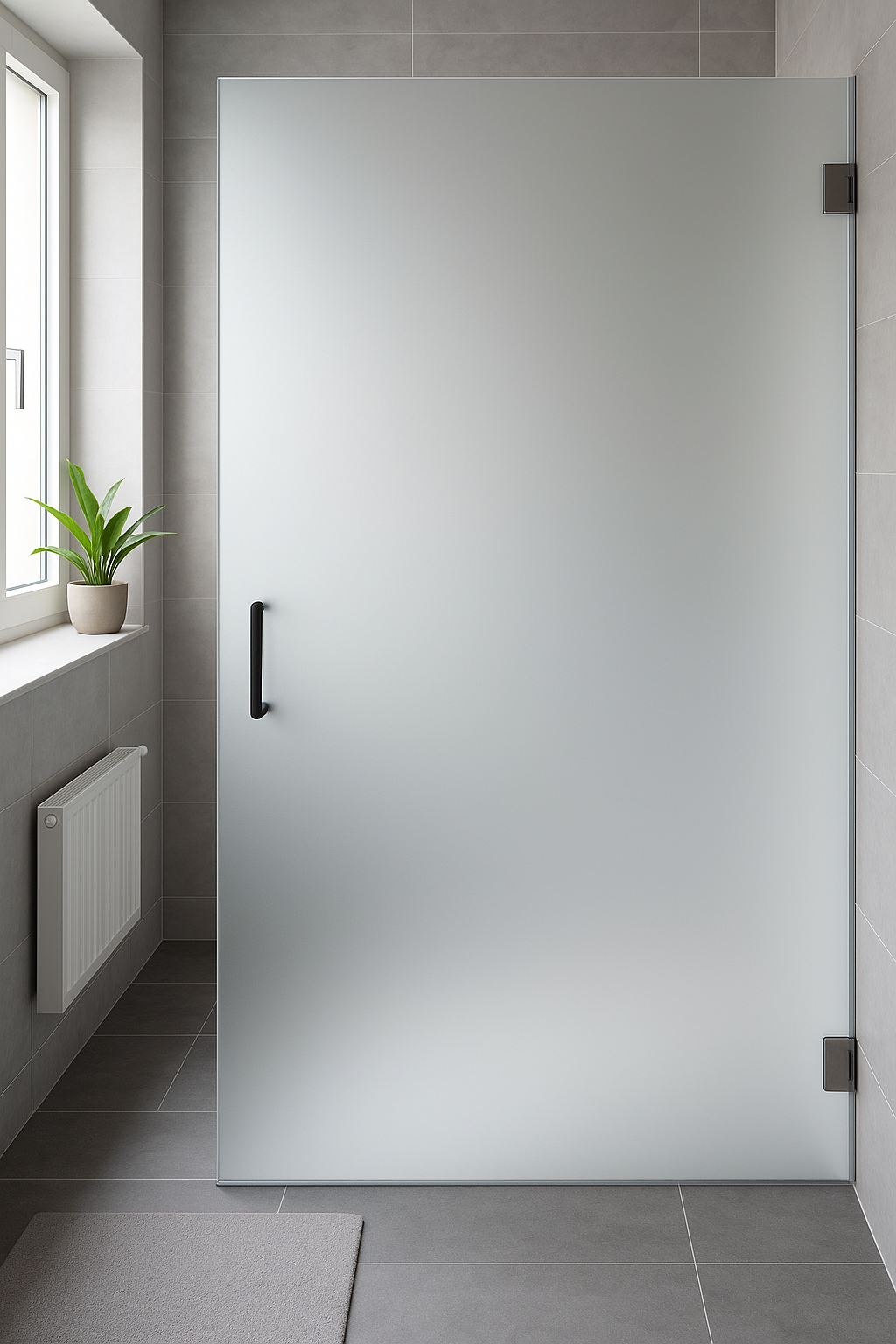 Mehrpreis: Satinato-Glas als Upgrade für gelaserte Duschtrennwände