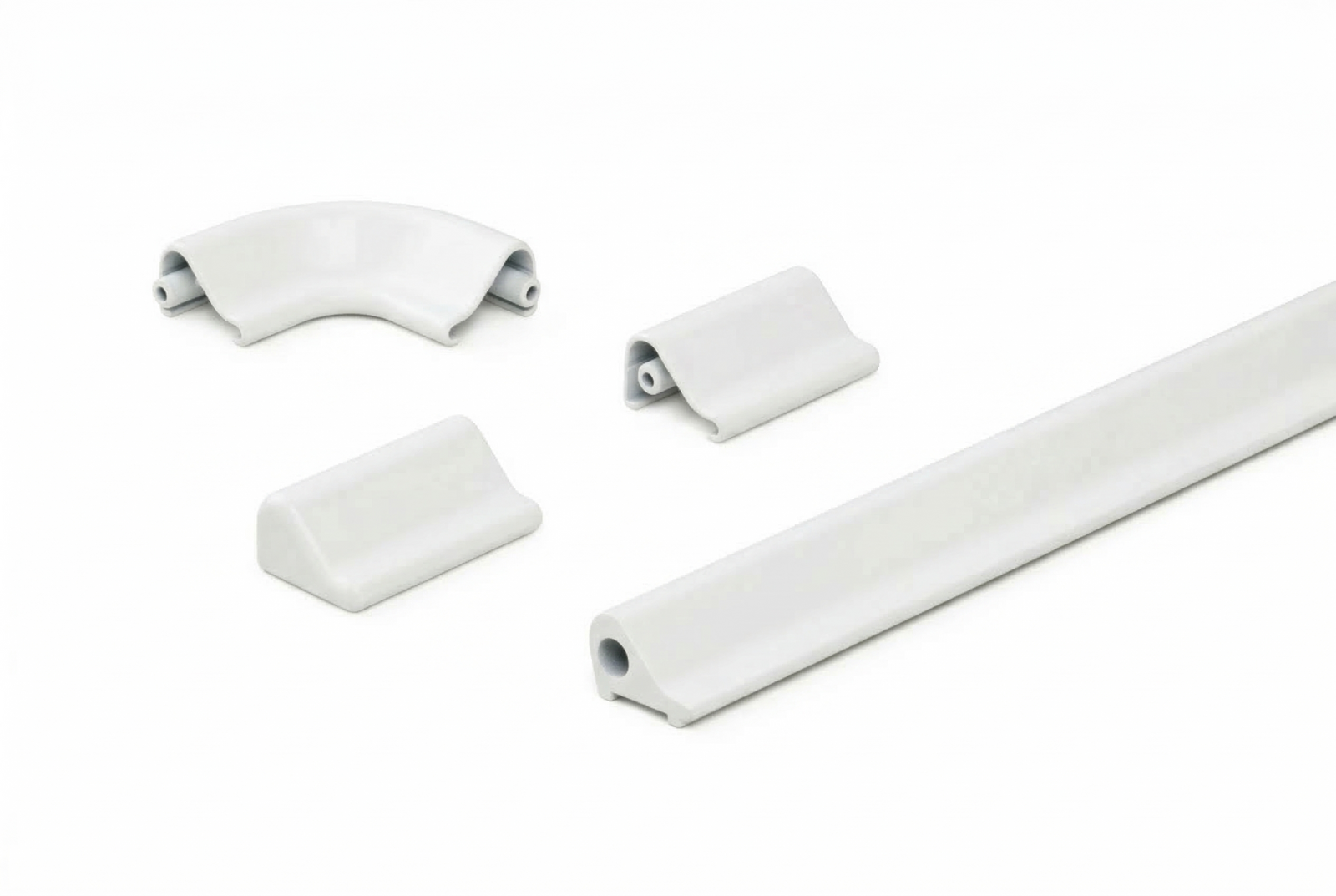 Komplett-Set Eckdusche 8535 – Profil, Bogenstück und Endkappen