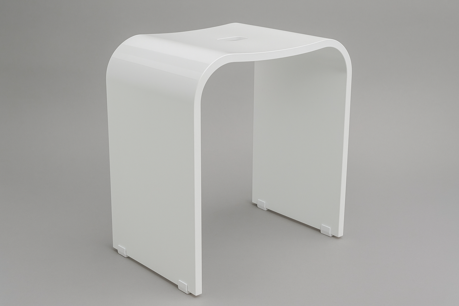 Smedbo LIVING Duschhocker 407 – Plexiglas, rutschsicher, 44 cm Sitzhöhe – Schwarz oder Weiß matt