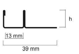 Fliesen-U-Winkelprofil "Slimline" Edelstahl verchromt hochglanz – Für 8 und 10 mm Glas – Art.Nr. UCHR