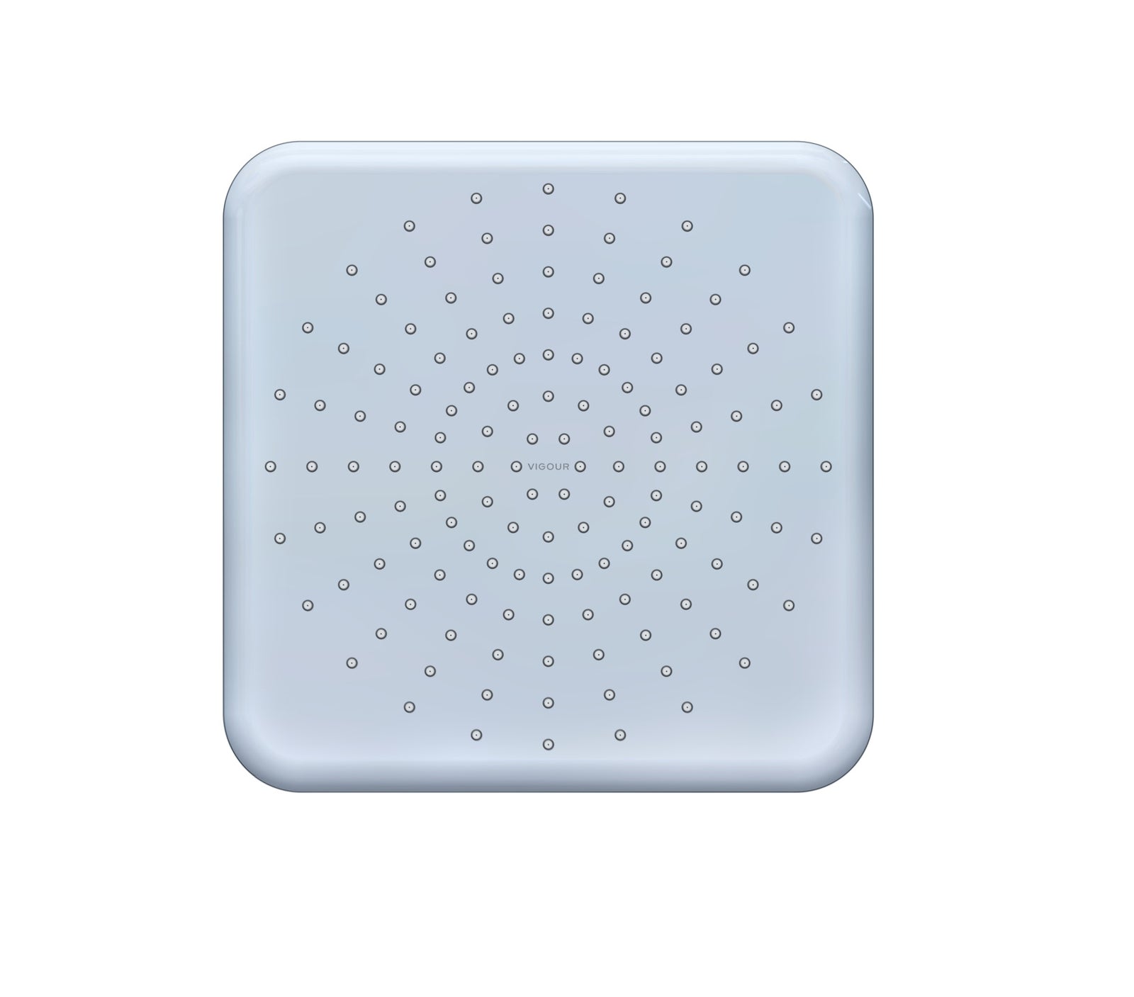 VIGOUR Kopfbrause edge quadratisch 250x250 / 300x300 mm Chrom/Weiß | 1/2" Anschluss