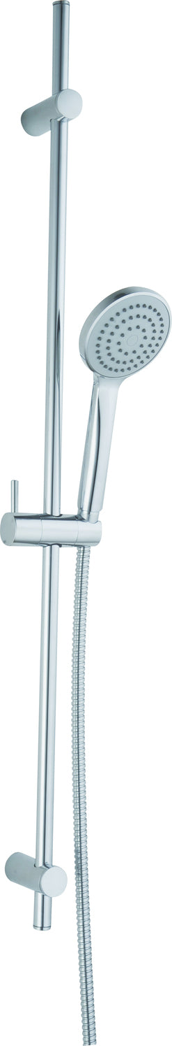 Vigour Brausegarnitur V1 verchromt – 90 cm Wandstange, Metallschlauch 150 cm, Handbrause mit Antikalk – Art.Nr. V1BG901