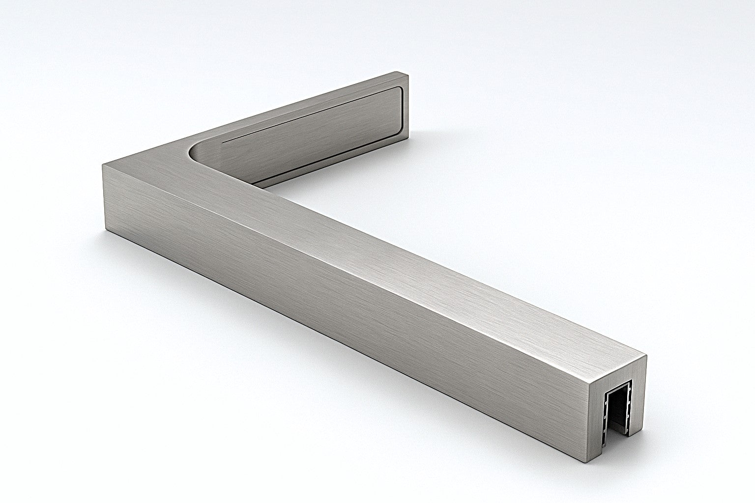 90° Stabilisierungswinkel 220 mm – für freistehende Glaswände ohne Glasbohrung