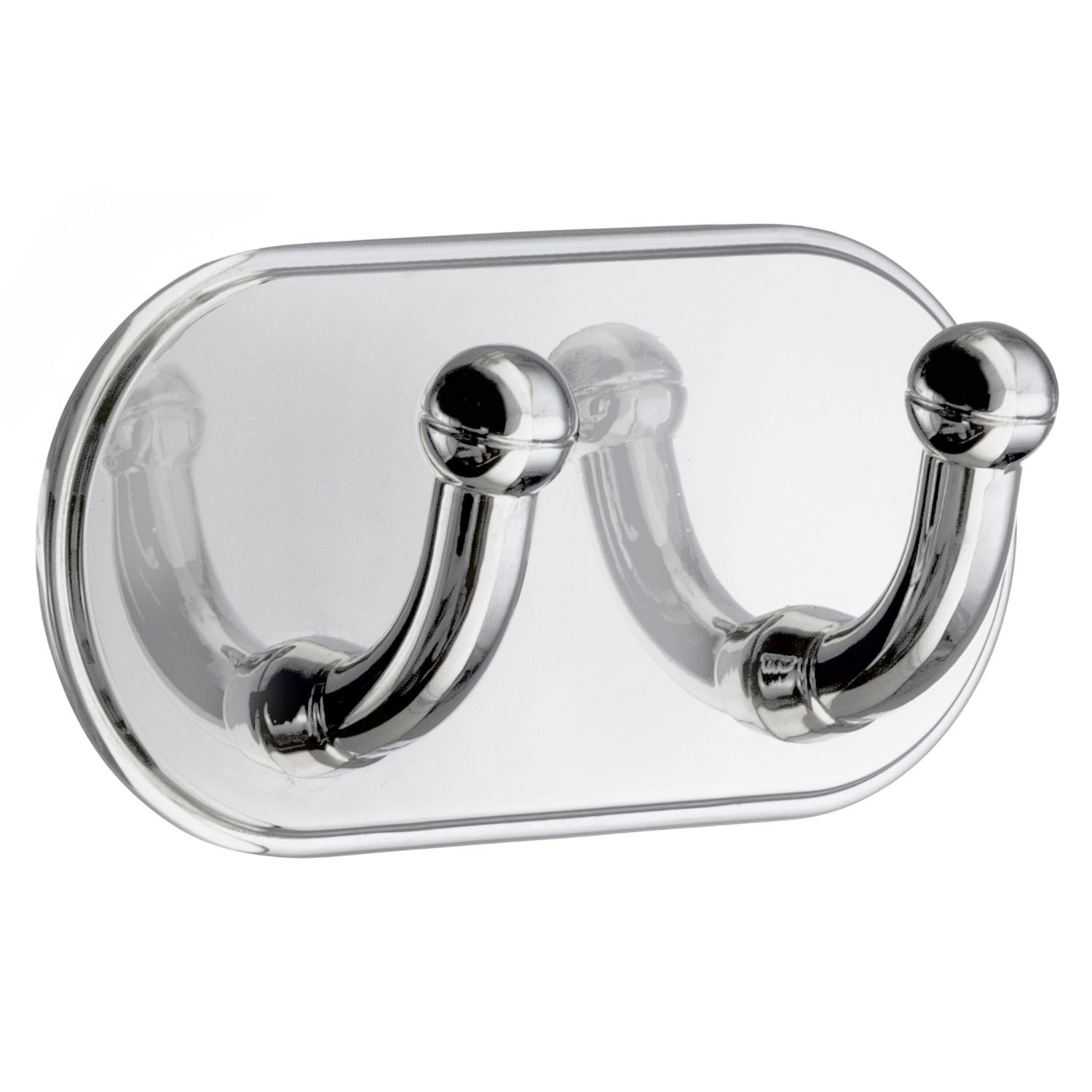 Selbstklebender Design-Doppelhaken, Chrom poliert
