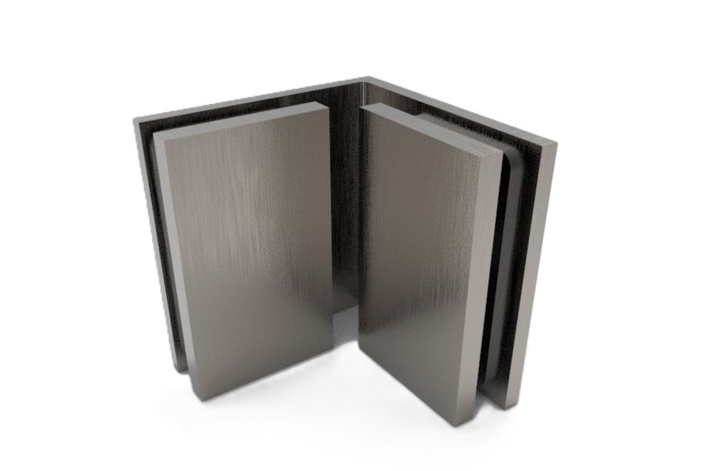 Bellagio Winkelverbinder 90° Glas-Glas BEL090 – Messing, 8/10 mm ESG