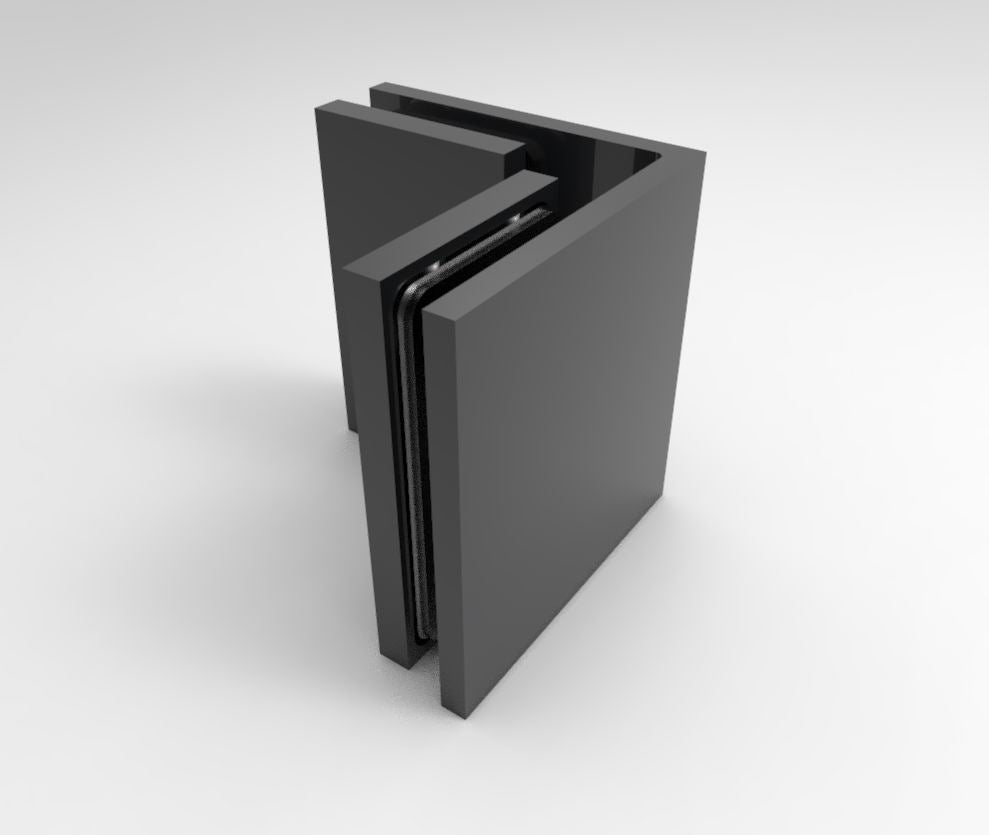 Bellagio Winkelverbinder 90° Glas-Glas BEL090 – Messing, 8/10 mm ESG