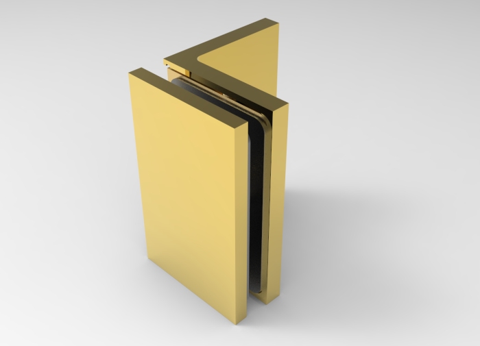 Bellagio Winkelverbinder Glas-Wand 90° BEL90S – Messing, 11 Oberflächen