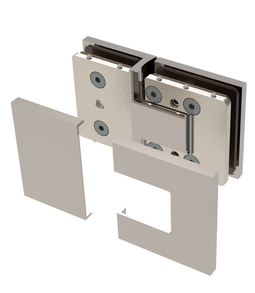 Bellagio Pendeltürband 180° Glas-Glas BEL380 – 50 kg, 8/10 mm ESG, 11 Oberflächen