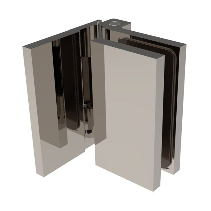 Anschlagband 90° Glas-Wand Chrom, Seitenansicht